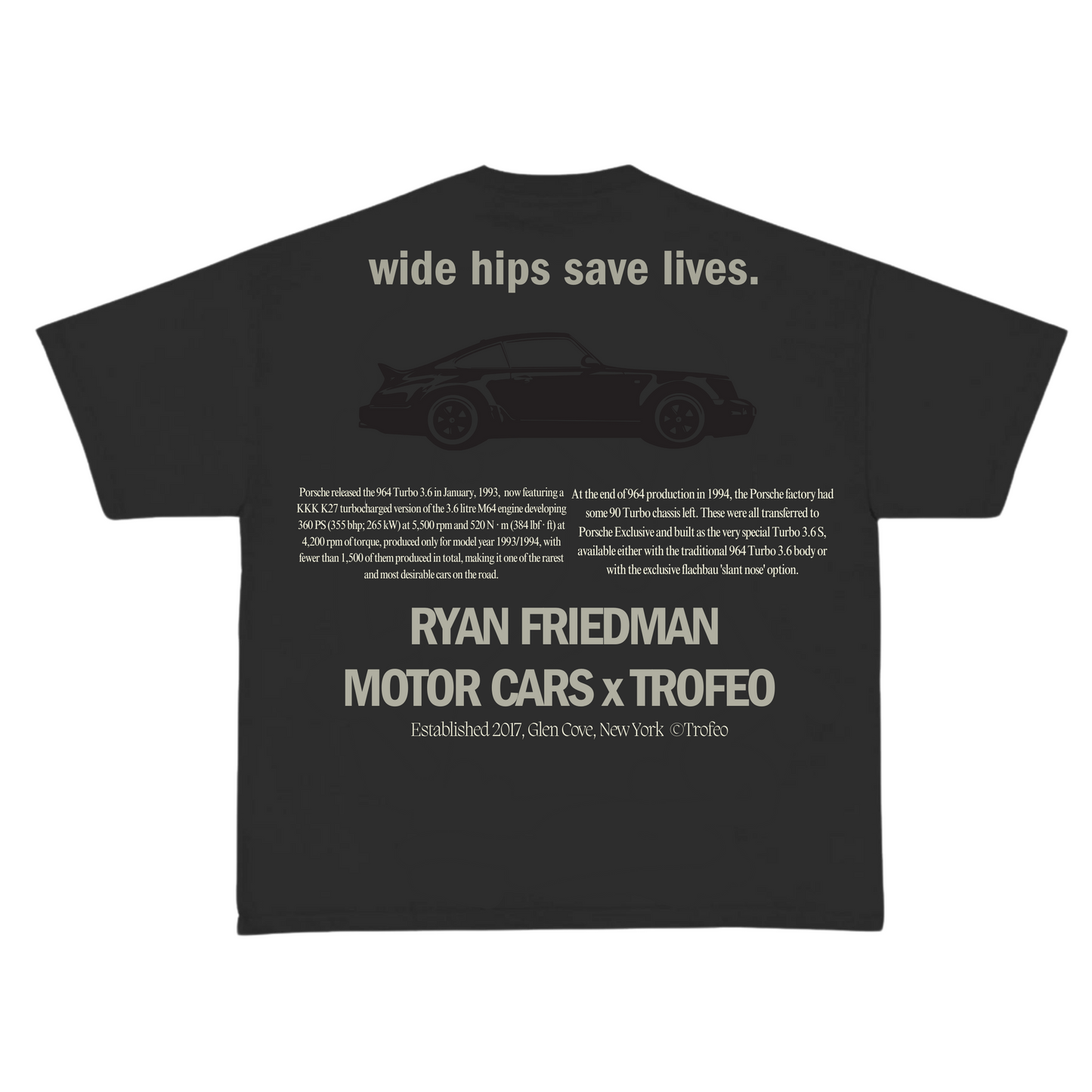 Wide Hips Save Lives x Ryan Friedman Motor Cars Tee